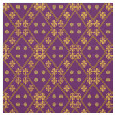 Royal Paarse Fleur de Lis Designer Fabric Stof (Swatch)