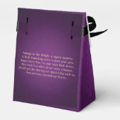 Royal Paarse gouden string lichten bruiloft dank u Bedankdoosjes (Achterkant)
