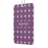 Royal Paarse Polka Dots - Aangepaste tekst Luchtverfrisser (Links)