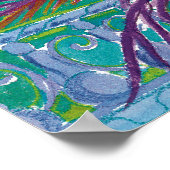 Royal Palm, affiche turquoise (Coin)