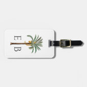 Royal Palm Logo Classic Tropical Monogram Bagagelabel (Voorkant horizontaal)