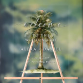Royal Palm Tree Mariage tropical Bienvenue (Neutre)