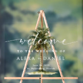 Royal Palm Tropical Wedding Welkom Acryl Bord (Neutraal)