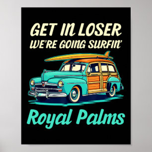 Royal Palms Beach Californië Surfen Vrouwen Mannen Poster