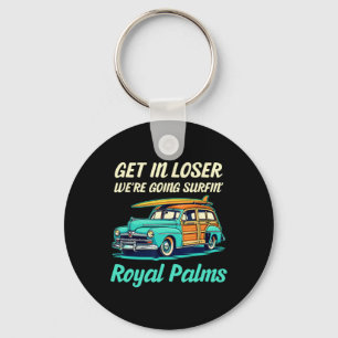 Royal Palms Beach Californië Surfen Vrouwen Mannen Sleutelhanger