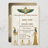 Royal Pharaonic Wedding Invitations Kaart (Voorkant / Achterkant)