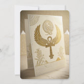 Royal Pharaonic Wedding Invitations Kaart (Achterkant)