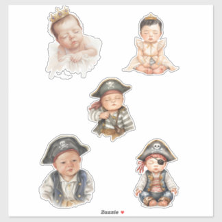 Royal & Pirate Baby Sticker Set – Cute Fantasy Bab