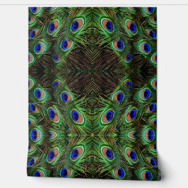 Royal Plumage - Luxe Pauw Veer Patroon Behang