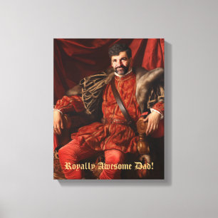Royal Portrait Custom gepersonaliseerde foto  Canvas Afdruk