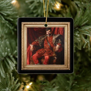 Royal Portrait Custom gepersonaliseerde foto Keramisch Ornament