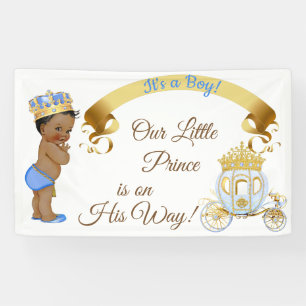 Royal Prince Baby Boy Carriage Blue Gold Spandoek