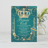 Royal Prince Baby Boy Shower Invitations (Debout devant)