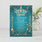 Royal Prince Baby Boy Shower Invitations (Debout devant)