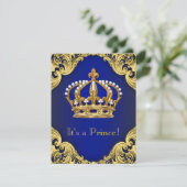 Royal Prince Baby Shower Invitations (Debout devant)
