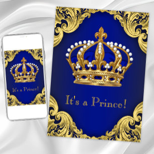Royal Prince Baby Shower Invitations