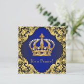 Royal Prince Baby Shower Invitations (Debout devant)
