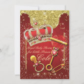 Royal Prince Baby Shower Uitnodigingen (Achterkant)