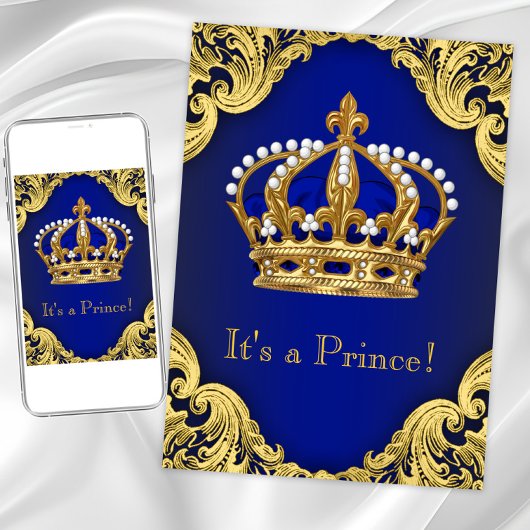 Royal Prince Baby Shower-uitnodigingen Kaart
