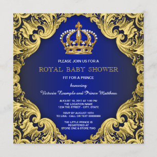 Royal Prince Baby Shower-uitnodigingen Kaart