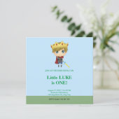 Royal Prince Birthday Uitnodiging (Staand voorkant)