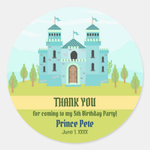 Royal Prince Boy verjaardagsfeestje Ronde Sticker