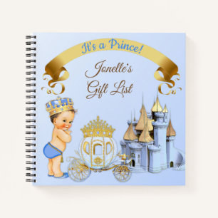 Royal Prince Castle Carriage Blue Gold Blue Notitieboek