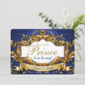 Royal Prince Elegant Baby Shower Invitations (Debout devant)