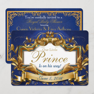 Royal Prince Elegant Baby Shower Invitations