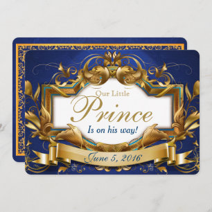Royal Prince Elegant Baby Shower Invitations Kaart