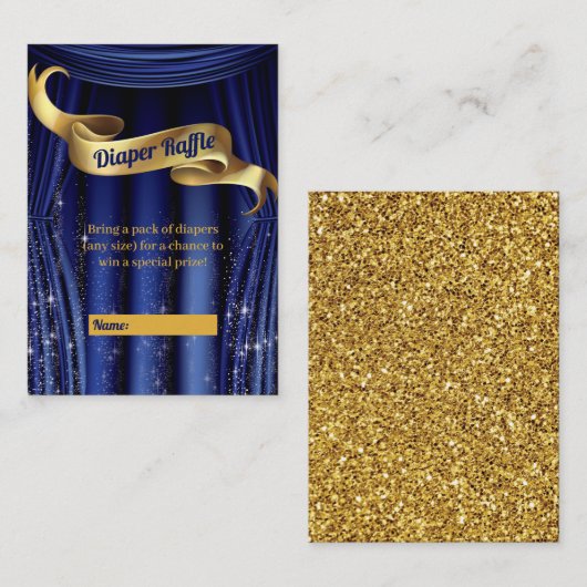 Royal Prince Luier Raffle Tickets Informatiekaartje (Voorkant / Achterkant)