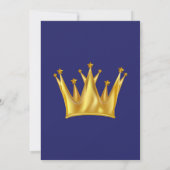 Royal Prince Teddy Bear Baby Boy Shower Invitation (Dos)