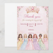 Royal Princess Birthday Invitations (Devant / Derrière)