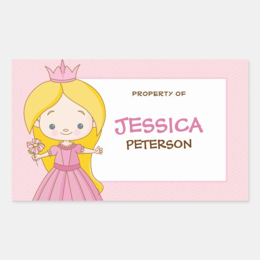 Royal Princess Book Label / Gift Label Sticker (Voorkant)