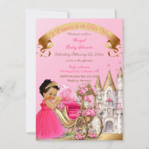 Royal Princess Castle Carriage Pink Gold Girl Kaart