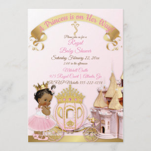 Royal Princess Castle Carriage Pink Gold Girl Kaart