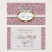 Royal Princess Crown Baby Girl Douche Favoriser Ta (Devant & derrière)