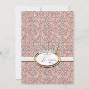 Royal Princess Crown Baby Girl Faire-part de naiss