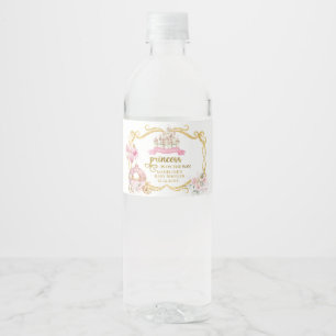 Royal Princess Pink Pumpkin Carriage Bottle Label Waterfles Etiket