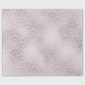 Royal Princess Pink Silver Damask Shiny Cadeaupapier (Vlak)