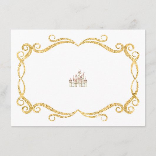 Royal Princess Roze Koets Dank je wel Informatiekaartje (Achterkant)