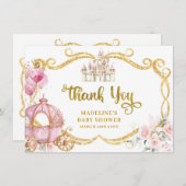 Royal Princess Roze Koets Dank je wel Informatiekaartje (Voorkant / Achterkant)