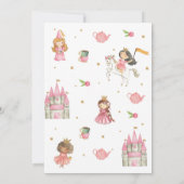 Royal Princess Tea Party Anniversaire Invitation (Dos)