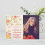 Royal Princess Tea Party Anniversaire Invitation (Debout devant)