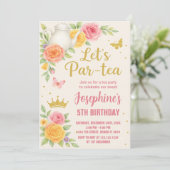 Royal Princess Tea Party Anniversaire Invitation (Debout devant)