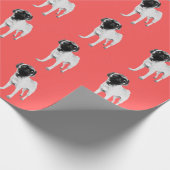 Royal Pug Wrapping Papier in Koraal (Hoek)