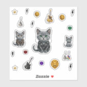 Royal  Punk-Cat Stickers (Feuille)