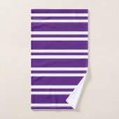Royal Purple and White Stripes (Serviette à main)