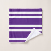 Royal Purple and White Stripes (Gant de toilette)