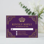 Royal Purple Gold Ornat Couronne RSVP (Debout devant)